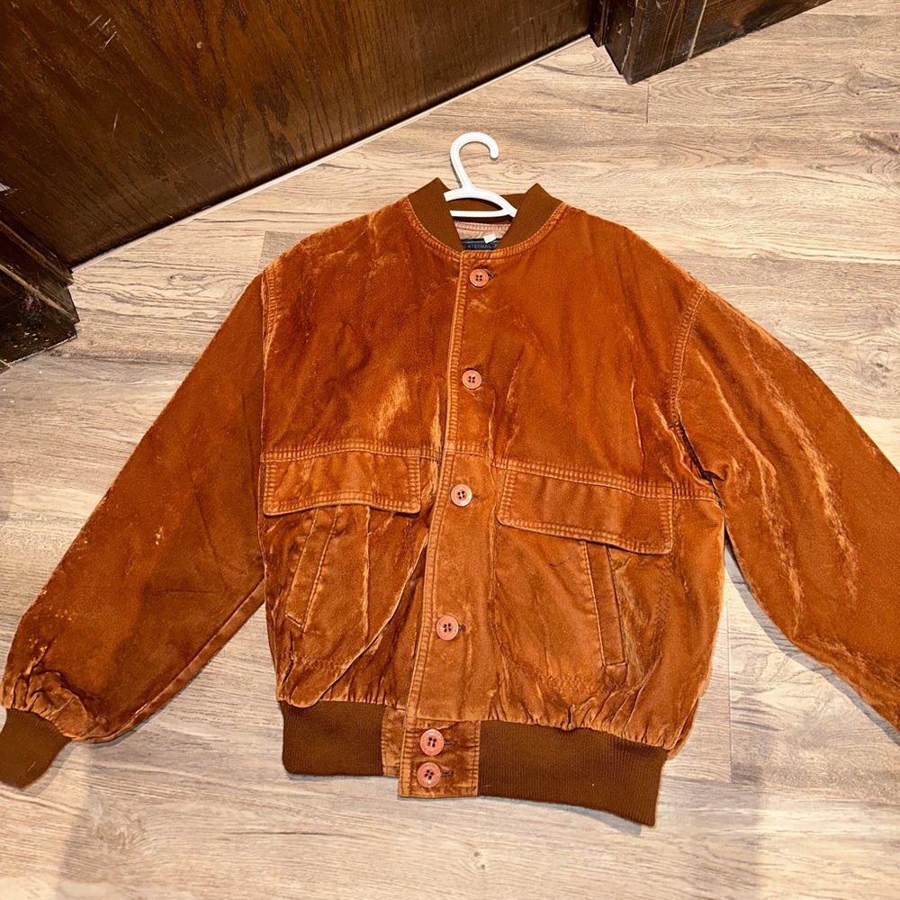 Men’s vintage Italian suede, leather jacket, made with real leather.